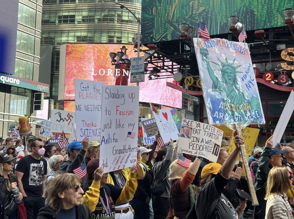 New Yorkers Pack Times Square to Join Nationwide ‘No Kings ...